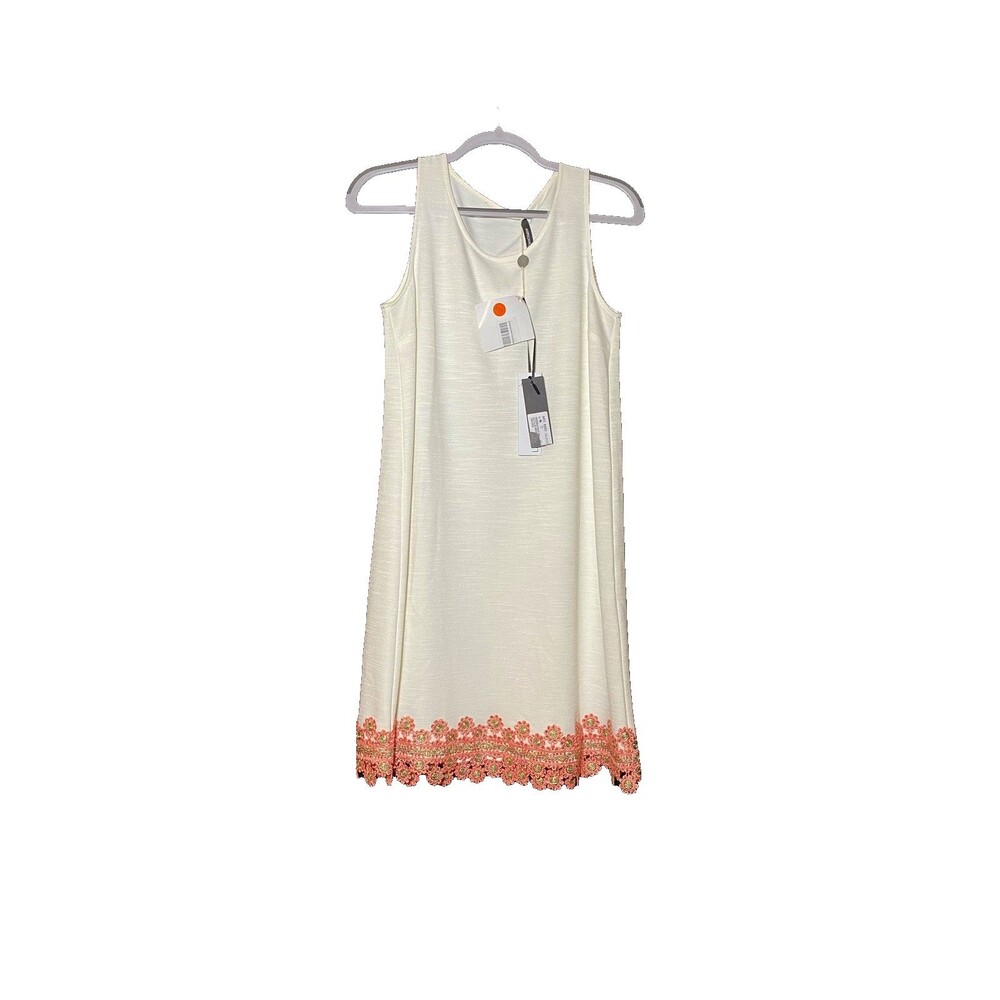LANACAPRINA Women's White Sleeveless Mini Dress Size 42 NWT